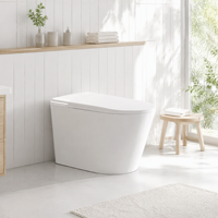 Siège de toilette intelligent avec bidet intégré, couvercle automatique, siège chauffant, lavage à l'eau chaude, séchage à l'air et télécommande