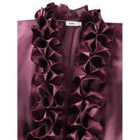 Robe longue vintage en satin Wenshuo, à volants, avec logo personnalisé, ensemble de robes à cordon de serrage, vente en gros, directement de l'usine