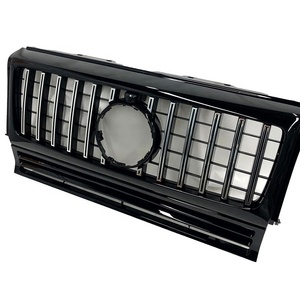 Noir brillant W463 OE mise à niveau GT Style calandre avant pour <span class=keywords><strong>Mercedes</strong></span> Benz classe G G350 G500 G550 modèles année 2005-2018 - Product Image 4