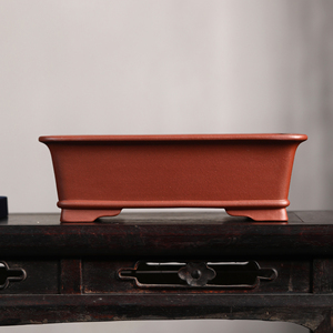 Pot à Bonsaï Rectangulaire en Argile Violette Zisha, Utilisation Intérieure au Sol, Style Chinois - Product Image 2