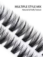 Cils en bouquets volume russe 60D 80D 100D haute densité 15 rangées naturelles courbées en C 8-16mm 300 paires DIY individuels style épais