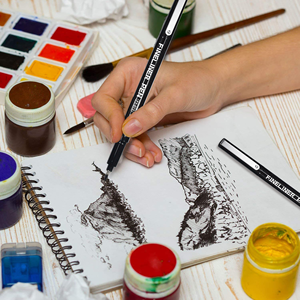 Stylos Extra-fins, lot <span class=keywords><strong>de</strong></span> 12 stylos noirs à <span class=keywords><strong>encre</strong></span> Fineliner, <span class=keywords><strong>encre</strong></span> d'archive imperméable, <span class=keywords><strong>croquis</strong></span>, Anime, Illustration d'artiste - Product Image 5