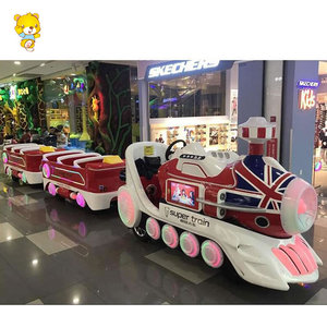 Haojile Juego para adultos Tren eléctrico Batería Azul Estilo británico Tren sin rieles para centro comercial y parque de atracciones en venta - Product Image 3
