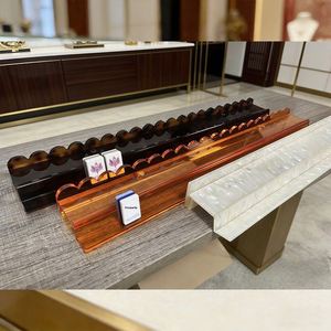 Règle de Mahjong Américain en Acrylique Personnalisée avec Design Magnétique Ondulé Multicolore Transparent pour Jeux de Société et Divertissement - Product Image 2