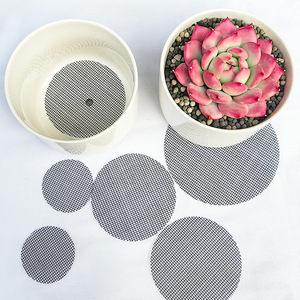Round Flower Pot <b>Liner</b> Mesh Pad Fiberglass Drainage Netting For Plant Pots <b>Gardening</b> Supplies Size 2.5cm To 10cm - Product Image 3