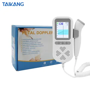Máquina portátil ultrassom usb, tela tft recarregável monitor de batimento cardíaco fetal doppler