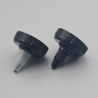38/400 38mm Sauce en plastique Ketchup Twist Off Top Pointed Cap Long Buse Ribbed Fermeture Vis Couvercle facile à ouvrir pour bouteille à presser