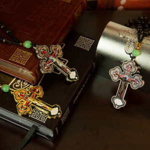 Chapelet de perles HT avec pièce maîtresse de médaille de Jérusalem et collier de chapelet catholique Crucifix pour femmes et hommes cadeau catholique - Product Image 4