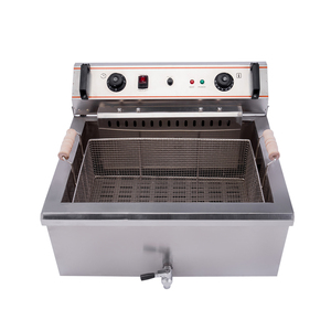 <span class=keywords><strong>Friteuse</strong></span> électrique commerciale 30L en acier inoxydable à <span class=keywords><strong>cuve</strong></span> unique, de comptoir, <span class=keywords><strong>avec</strong></span> contrôle du temps et limiteur de température - Product Image 2