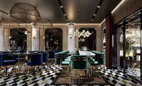 Banquette de restaurant en velours capitonnée personnalisée, canapé de restaurant