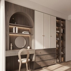 BALOM High Class Bedroom Furniture Wood MDF Plywood Melamine Large Capacity Closet <b>with</b> <b>Dressing</b> <b>Table</b> OEM - Product Image 2