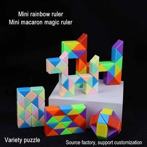 24 블록 스네이크 큐브 퍼즐 트위스트 장난감 어린이 감각 장난감 두뇌 자극 조용한 장난감 매직 스네이크 큐브 - Product Image 2