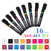 Privée — stylo de vernis à ongles, 16 couleurs, accessoires de manucure, dessin, ligne d'araignée, peinture 3d, nouveau,