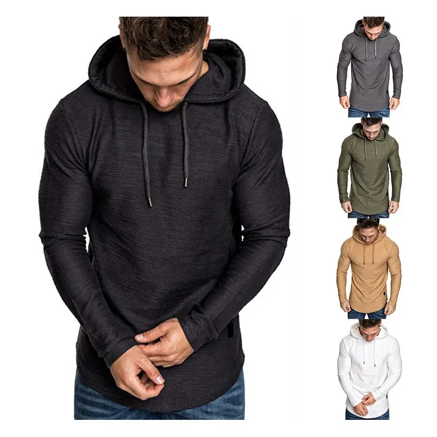 Hot Sale Wholesale Custom Slub Katoenen Pull-Over Hoodies Bamboe Katoenen Hoody 'S Met Trekkoord