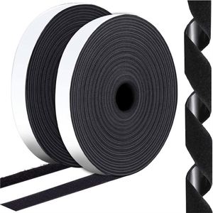 Ruban adhésif en nylon 0,5 pouce * 100 pieds Noir Blanc Bandes auto-agrippantes double face Écologiques Auto-adhésives 12,5 MM * 30 M - Product Image 1