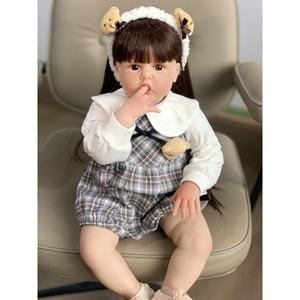 ผ้าเปลี่ยนแสร้งทำเป็นเกมน่ารักตุ๊กตาที่ถูกต้องทางกายวิภาคทารกเกิดใหม่ที่สมจริง3D ตุ๊กตาผิวสำหรับเด็ก - Product Image 1