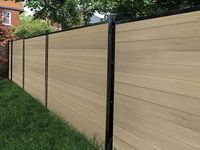 Precio de fábrica Europa Almacén Fácil de instalar Panel de valla de jardín WPC para exteriores Ensamblar tableros de valla compuestos WPC