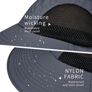 Cappello da sole protettivo a tesa larga Premium UPF 50 + UV per uomo e donna con patta al collo e cappello da pesca - Product Image 2