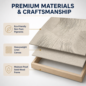 Vendita Diretta dalla Fabbrica: <span class=keywords><strong>Moderno</strong></span> <span class=keywords><strong>Quadro</strong></span> Astratto Minimalista Beige 3D con Texture, Grande Decorazione Murale Neutra per Casa - Product Image 3