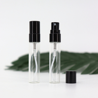 Mini Flacons en Verre Portables Rechargeables pour Huiles Essentielles, Échantillons de Parfum, Bouteilles de Test en Verre Transparent de 5 ml Vides – Vente en Gros
