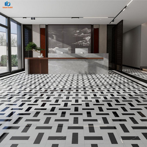 Carrelage de <span class=keywords><strong>sol</strong></span> antidérapant Blaze effet marbre géométrique 800x800mm brillant avec garantie de 5 ans pour hôtel, atrium, espace commercial moderne - Product Image 2