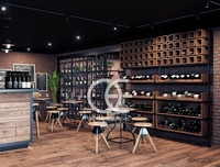 Présentoir à vin mural en bois moderne personnalisé, étagère de rangement, pour vin