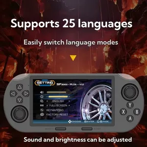 Console de <span class=keywords><strong>jeu</strong></span> vidéo portable rétro SF3000 <span class=keywords><strong>RPG</strong></span> avec écran couleur IPS de 4,5 pouces, résolution 854x480, écran non tactile, système Linux portable - Product Image 4