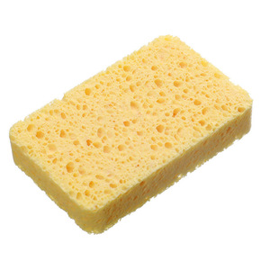 Éponge à vaisselle en pulpe de bois, épaisse, double face, jaune, rectangulaire, pour le nettoyage de la cuisine, dégraissage des casseroles et des poêles - Product Image 5