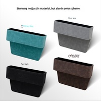 Boîte de rangement et organisateur pour l'espace entre les sièges de voiture en suède, pour console latérale