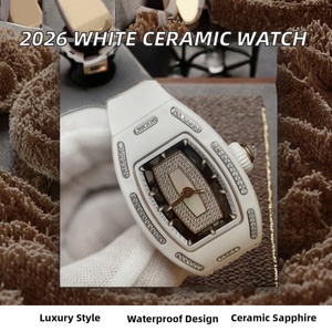 2026 New White Ceramic 0701 Style Luxury Fashion Women's <b>Watch</b> High Quality Rubber Band Sapphire Crystal <b>Mechanical</b> Waterproof - Product Image 3