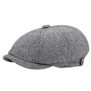 Casquette Octogonale Simple et Lisse Unisexe Réglable Style Rétro Britannique pour Hommes et Femmes – Protection Solaire Décontractée pour l'Extérieur – Vente en Gros - Product Image 3