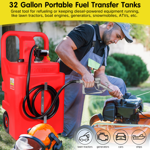 İçme suyu arıtımı için yakıt ve yağ transferi için taşınabilir 32 galonluk 120 litrelik dizel Transfer pompası - Product Image 4