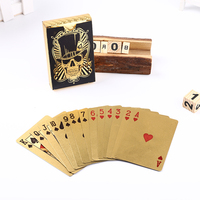 Cartes de jeu de Poker 24K, feuille d'or, squelette, personnalisé, pour votre conception, nouvelle collection