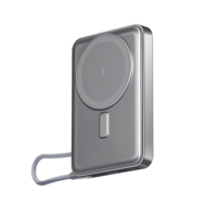 Dernière batterie externe magnétique sans fil 10000 mAh, chargeur rapide 22,5 W avec câble, pack de batterie magnétique avec support pour tous les téléphones