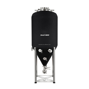 Cuve de Fermentation Conique 200L en Acier Inoxydable 304 Brossé, à Double Enveloppe, pour Bière/Vodka, avec Refroidisseur et Réservoir sous Pression Haute Performance - Product Image 1