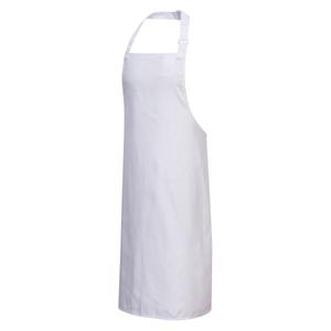 PORTWEST - S841WHR Delantal de babero blanco de polialgodón con bolsillo-EAN 5036108021031 CHEFS AND FOOD INDUSTRY WORKWEAR - Product Image 1