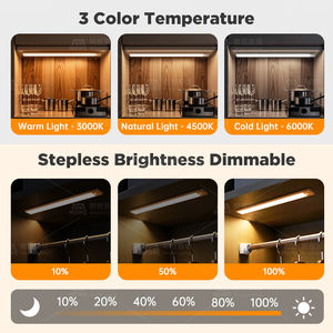 Luz de Armário com <span class=keywords><strong>Sensor</strong></span> de Movimento Recarregável Ultra Fina Sem Fio Magnética LED para Abaixo do Armário - Product Image 4