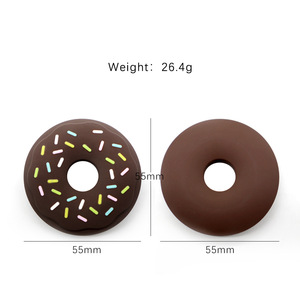 Colorful donut shaped silicone Sprinkles design chew rings Babies teething toys silicone Donut shaped silicone chew - Product Image 3