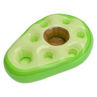 Porte-gobelet flottant gonflable en PVC, motif Ananas et Cocotier, vert, pour piscine, utilisable comme refroidisseur de boissons, tapis flottant aquatique, pour l'été, personnalisable