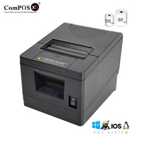 Printer Thermal Langsung Android 3 Inci 80mm Stabilitas Tinggi USB Desktop Kantor Tiket QR Printer Struk Tagihan