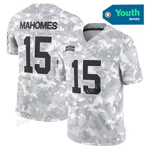 Gençlik çocuklar Kansas City futbol formaları 15 Patrick Mahomes 87 Travis Kelce 10 Pacheco dikişli sınırlı Jersey çocuklar çocuk kırmızı - Product Image 4