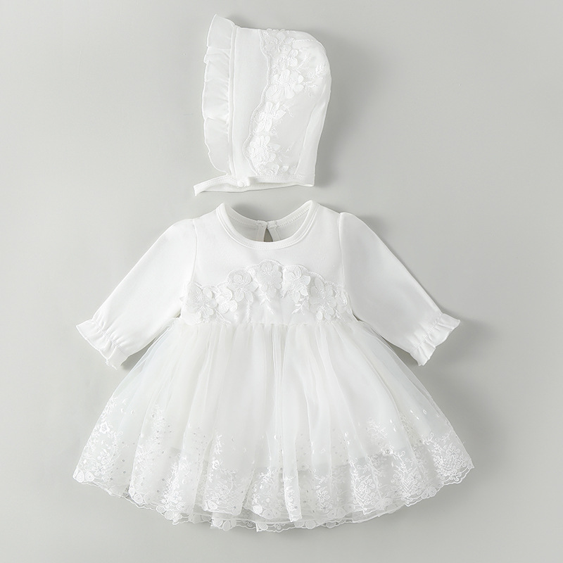 Vestido de princesa blanco (sombrero gratis)