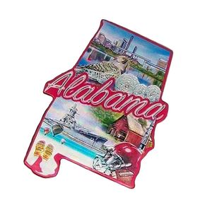 Imán Personalizado para Refrigerador, Recuerdo Turístico de Estados Unidos, Michigan, Rhode Island, Alabama - Product Image 4