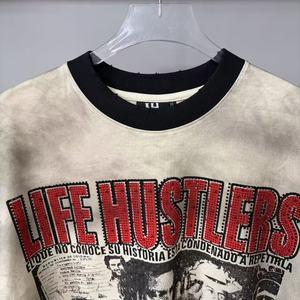 T-shirt da <span class=keywords><strong>Uomo</strong></span> Oversize Hot Diamond Designer LH, Stile Vintage Acid Wash, Popolare Marca Lifes Hustlers - Grande Successo! - Product Image 3