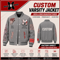 Fábrica Líder en la Venta al por Mayor de Chaquetas Varsity Personalizadas con Parches de Chenilla Bordados, Ropa Urbana Retro de Béisbol, OEM, Etiqueta Privada