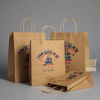 Sac en papier à poignée plate Sacs kraft de qualité supérieure Sacs d'emballage personnalisés Taille et couleur personnalisables de Turquie