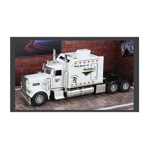 Zhiguan Tian XIA 1/24 mô hình xe ô tô xe tải Trailer tùy chỉnh Diecast Xe tải kéo trở lại Xe mô hình Diecast