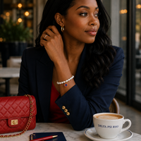 Nouvelle version Social Service Sororité Delta Psi Rho Inspiré Bleu Rouge Cercle Charme Décoré Sororité DPR Perle Bijoux Bracelet