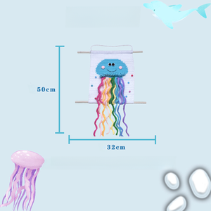 Kits de crochet DIY pour débutants, adultes et enfants, <span class=keywords><strong>licorne</strong></span>, méduse, tapisserie murale, décoration en laine, salon, cadeau, tutoriel vidéo en anglais - Product Image 5