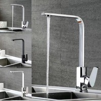 Robinet de cuisine monotrou en acier inoxydable à levier unique pour eau chaude et froide, à poser sur plan